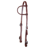 New! Billy Royal® Oiled Hermann Oak One Ear Quick Change Buckle End Headstall - Western bridle