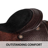 New! Billy Royal® Basketweave Tooled Roughout Saddle - Country Scene Saddlery and Pet Supplies