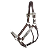 Double S Beaded Silver Plated Show Halter With Lead - Country Scene Saddlery and Pet Supplies