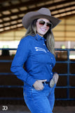 New! STRETCH DENIM STITCHED PERFORMANCE RODEO SHIRT - Country Scene Saddlery and Pet Supplies