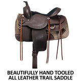 New! Schneiders® Oiled Leather Western Trail Saddle 7 inch gullet and Full QHB - Country Scene Saddlery and Pet Supplies