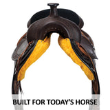 New! Schneiders® Oiled Leather Western Trail Saddle 7 inch gullet and Full QHB - Country Scene Saddlery and Pet Supplies