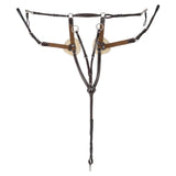 New 5 Point Breastplate with Sheepskin – Havana Leather - Training aids