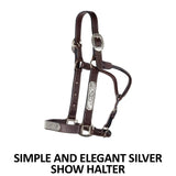 New! Schneiders® Simply Silver Show Halter with Lead - Country Scene Saddlery and Pet Supplies
