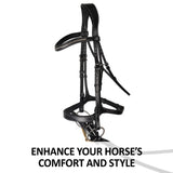 Schneiders® Ergonomic Flash English Bridle with Clear Crystal Browband - Country Scene Saddlery and Pet Supplies