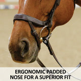 Schneiders® Ergonomic Flash English Bridle with Clear Crystal Browband - Country Scene Saddlery and Pet Supplies