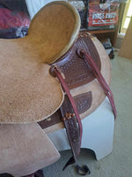 Buffalo Saddlery Rugged Outlaw Natural Roughout Roper Style Saddle - 16 Inch