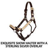 Billy Royal® Sterling Silver Overlay Annie Silver Show Halter with Lead - Country Scene Saddlery and Pet Supplies