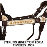 Billy Royal® Sterling Silver Overlay Annie Silver Show Halter with Lead - Country Scene Saddlery and Pet Supplies