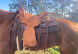 Double S 2 Tone Combination Ranch Saddle, Cutter. 6.5 inch wide - Country Scene Saddlery and Pet Supplies