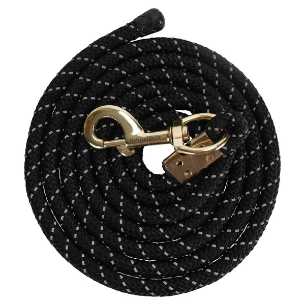 New! Schneiders® Reflective Nylon 10' Lead Rope with Rubber Cap End