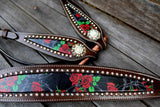 CSS33 Barbed Wire and Roses - Dark - Country Scene Saddlery and Pet Supplies