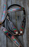 CSS33 Barbed Wire and Roses - Dark - Country Scene Saddlery and Pet Supplies