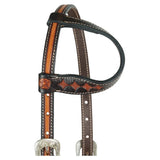 New! Schneiders® One Ear Diamond Tooled Silver Concho Ranch Headstall - Country Scene Saddlery and Pet Supplies