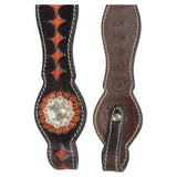 New! Schneiders® One Ear Diamond Tooled Silver Concho Ranch Headstall - Country Scene Saddlery and Pet Supplies
