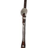 New! One Ear Silver Wave Two-Tone Show Headstall - Country Scene Saddlery and Pet Supplies