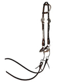 New! One Ear Silver Wave Two-Tone Show Headstall - Country Scene Saddlery and Pet Supplies