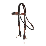 New! Schneiders® Browband Headstall with Chocolate Rawhide - Country Scene Saddlery and Pet Supplies
