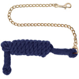 New! Schneiders® Cotton Lead Rope with Chain - Country Scene Saddlery and Pet Supplies
