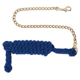 New! Schneiders® Cotton Lead Rope with Chain - Country Scene Saddlery and Pet Supplies