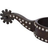 New! Schneiders® Antiqued Brown Steel Spurs with Dots - Country Scene Saddlery and Pet Supplies