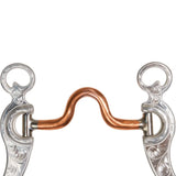 New! Schneiders® Medium Port Copper Mouth Grazing Bit with Engraved Cheeks - Country Scene Saddlery and Pet Supplies