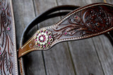 CSS Floral Tooled Headstall and Breastcollar - Country Scene Saddlery and Pet Supplies