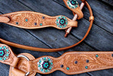 CSS Sunflower tooled Tackset- B - Country Scene Saddlery and Pet Supplies