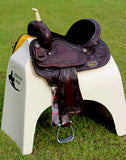 CSSB06 Floral Tooled Barrel Saddle leaf Boarder - Country Scene Saddlery and Pet Supplies
