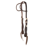 New! Billy Royal® Limited Edition Basketweave Shaped Cheek Two-Ear Ranch Headstall - spur strap