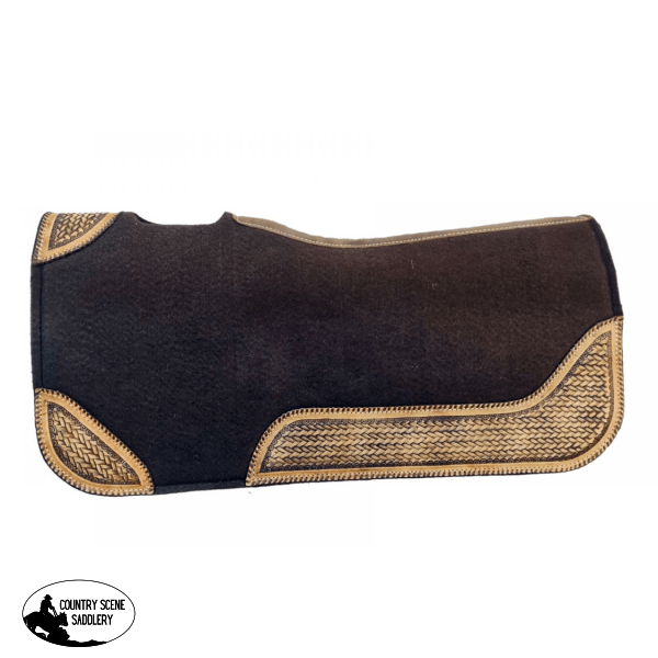 4929 Showman ® 32 X 31 1 Brown Felt Saddle Pad Pads & Blankets