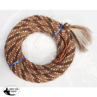 5/8 Horsehair Mecate Brown & Chestnut W/white Accents