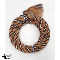 5/8 Horsehair Mecate Chestnut W/black & White Accents