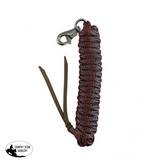 5/8" X 14' leather end nylon pro braid training lead - Country Scene Saddlery and Pet Supplies