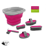 5 Piece Grooming Kit With Collapsible Bucket. Equine Products