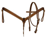 New1 Leather buck stitched headstall and breastcollar. - Country Scene Saddlery and Pet Supplies