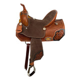 New! Double T Florence Fusion Barrel Style Saddle - 15 Inch - Country Scene Saddlery and Pet Supplies