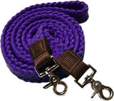 Cotton roping reins with scissor snap ends. - Country Scene Saddlery and Pet Supplies