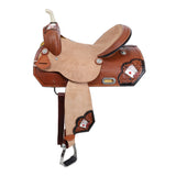 New! Double T Diamond Flush Barrel Style Saddle - 16 Inch - Country Scene Saddlery and Pet Supplies