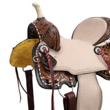 New! Double T Primrose Barrel Style Saddle - 13 Inch 7 inch full bar - Country Scene Saddlery and Pet Supplies
