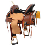 New! Double T Iris Barrel Style Saddle - 13 Inch - Country Scene Saddlery and Pet Supplies