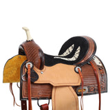 New! Double T Iris Barrel Style Saddle - 13 Inch - Country Scene Saddlery and Pet Supplies