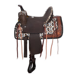 New! Double T Aztec Sunstone Barrel Style Saddle