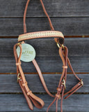 NEW! Syd Hill Rawhide Browband Barcoo Bridle Head- Chestnut - Country Scene Saddlery and Pet Supplies
