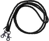 One piece leather braided roping reins - Country Scene Saddlery and Pet Supplies