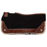 New! Showman 31" x 32" Starry Hide Contoured Black Felt Saddle Pad - Country Scene Saddlery and Pet Supplies