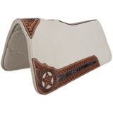 New! Showman 31" x 32" Stellar Cream Mohair Wool Saddle Pad - Country Scene Saddlery and Pet Supplies