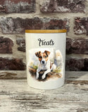 New! Dog Treat Canister - Jack Russell - Country Scene Saddlery and Pet Supplies
