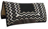 Showman® 34" x 36" Contoured cutter style wool top saddle pad - Country Scene Saddlery and Pet Supplies