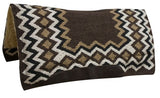 Showman® 34" x 36" Contoured cutter style wool top saddle pad - Country Scene Saddlery and Pet Supplies